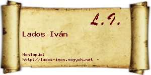 Lados Iván névjegykártya