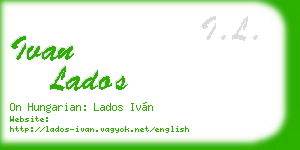 ivan lados business card